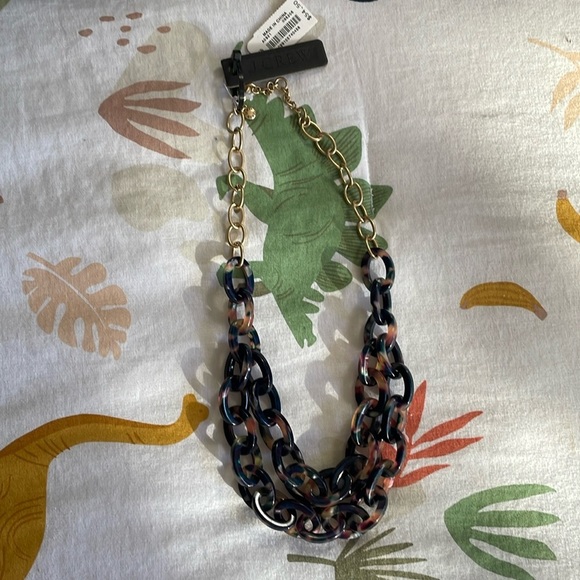 J. Crew Colorful Resin Link Necklace NWT! - Picture 1 of 3